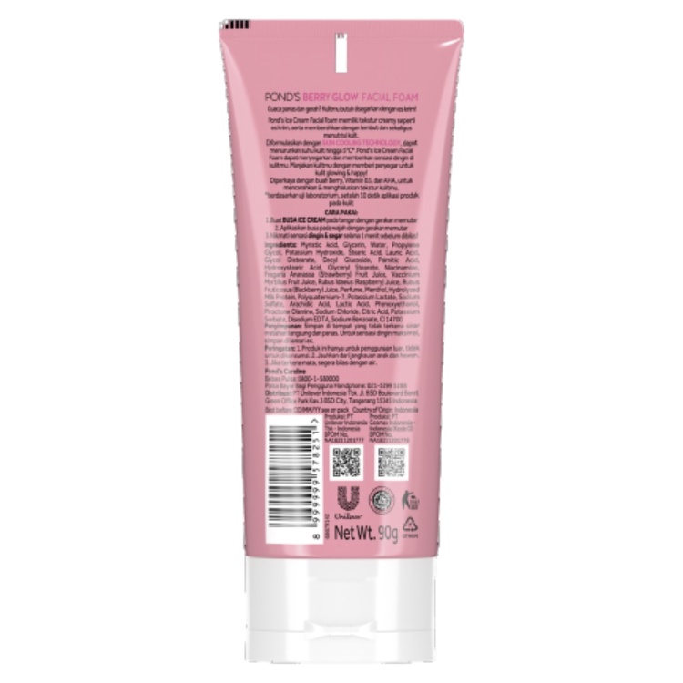 Pond's Berry Glow Facial Foam 90G