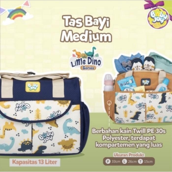 Baby Joy Tas Bayi Medium Little Dino Series - BJT1040