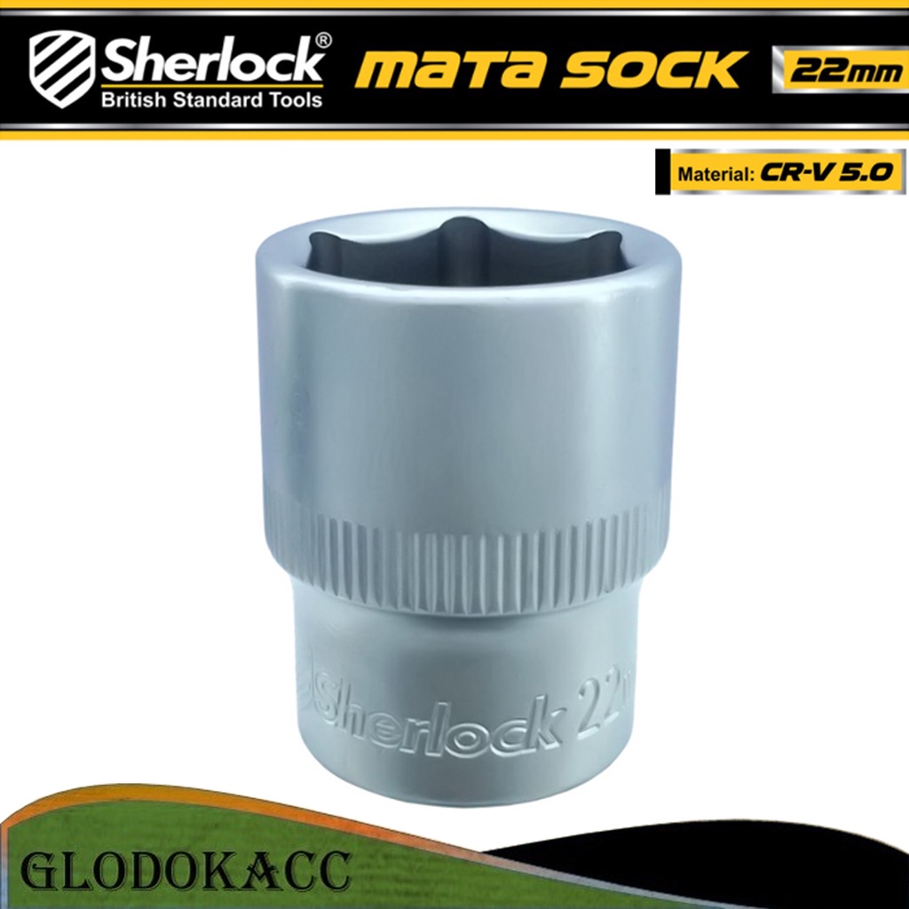 Kunci Shock 22 mm 6 PT / Sherlock Mata Sok/Sock 1/2 inch