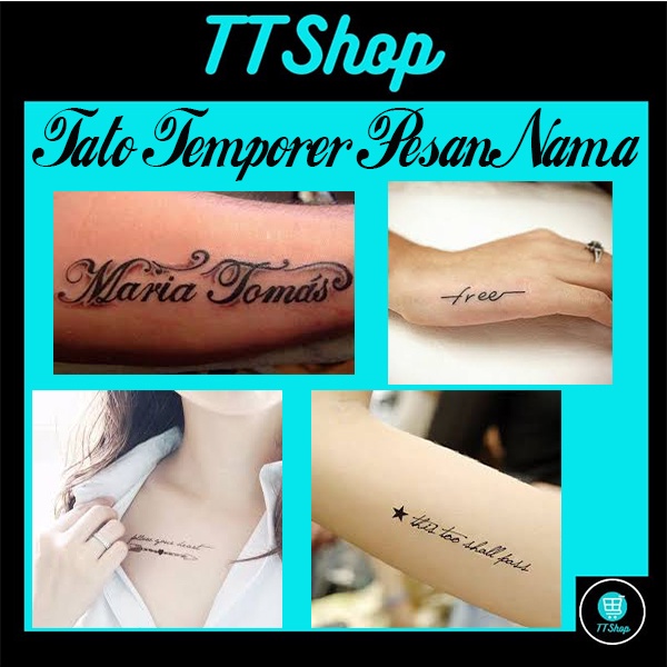 TATO TEMPORER CUSTOM NAMA TATO / REQUEST TATO NAMA