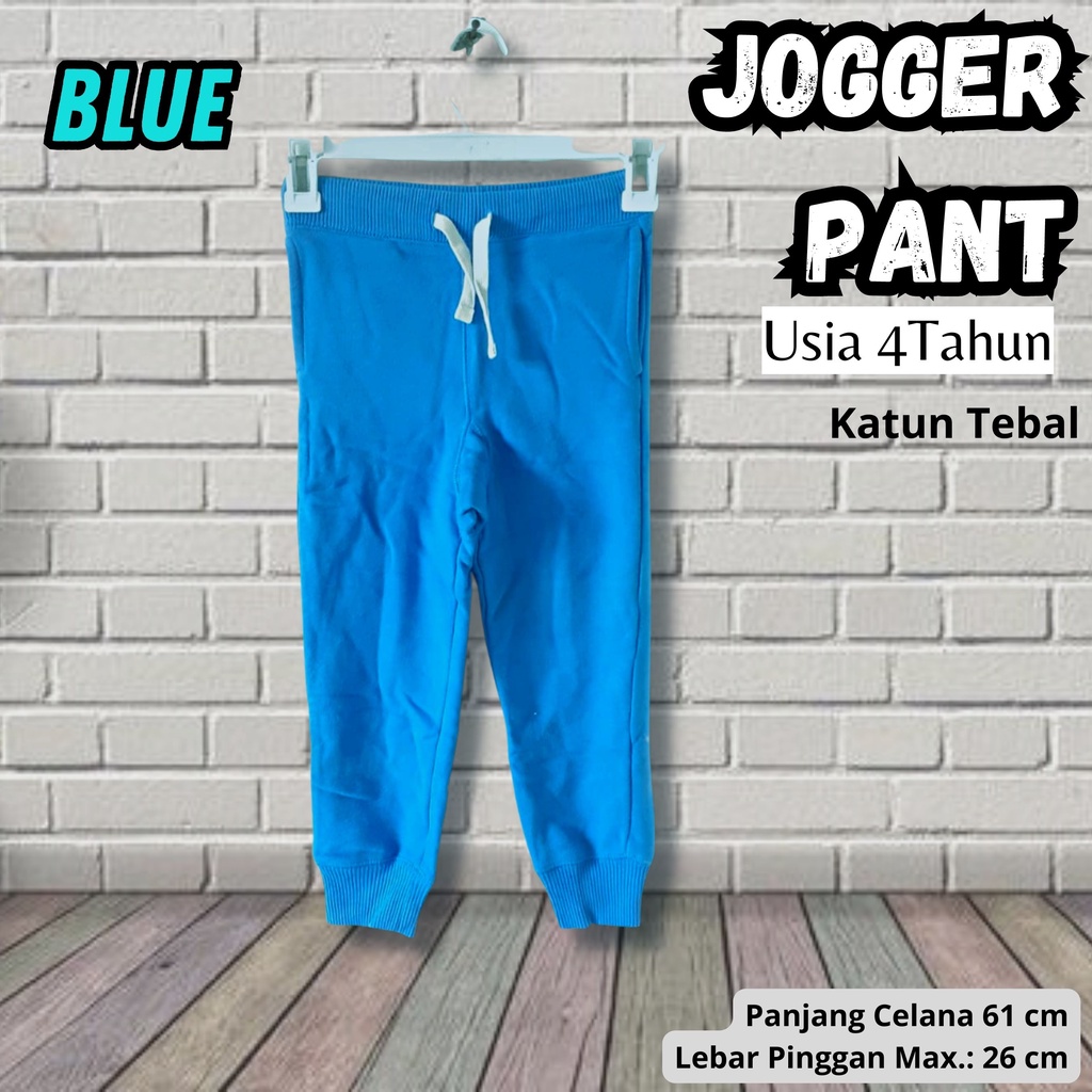 Celana Joger anak laki laki Panjang Anak 2 - 4 tahun toddler bambin jogger pant celana tebal training warna biru laut