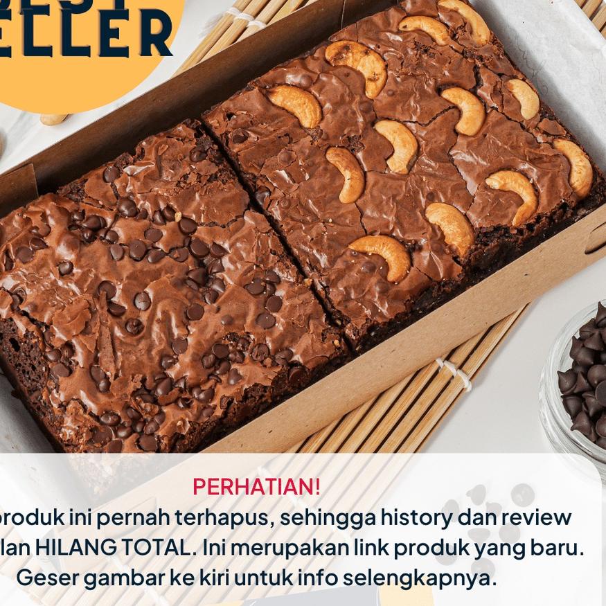 

➩ [READY] Brownies Fudgy Dark Chocolate Setengah Loyang | 20x10cm ✤