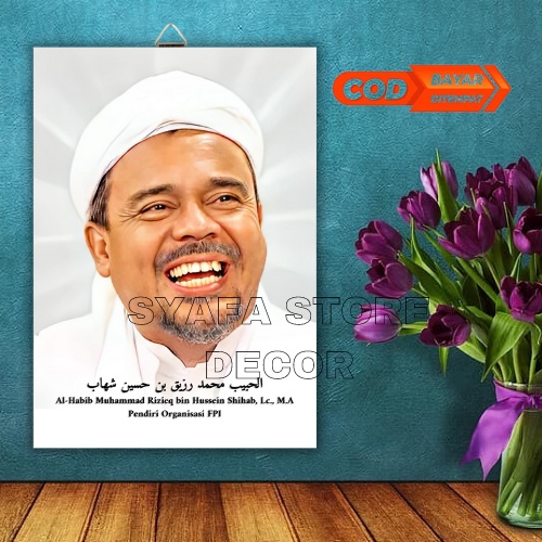 Habib Muhammad Rizieq bin Hussein Shihab , foto poster kayu MDF20x30cm - walldecor - hiasan dinding 