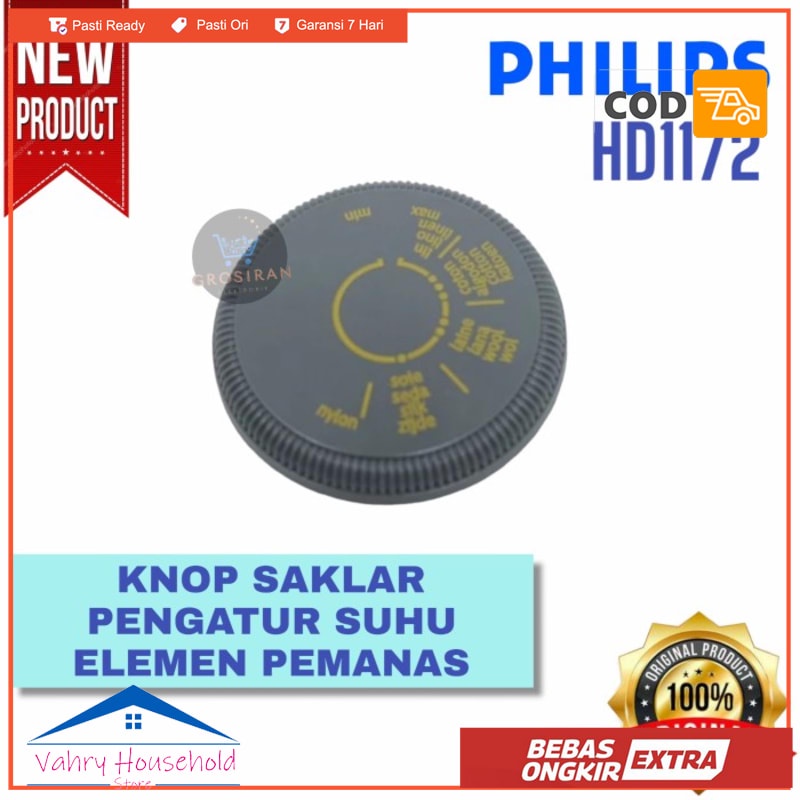 KNOP PUTARAN SUHU SETRIKA PHILIPS HD1172 1172 GOSOKAN DRY IRON STRIKA - PACKING BUBBLE