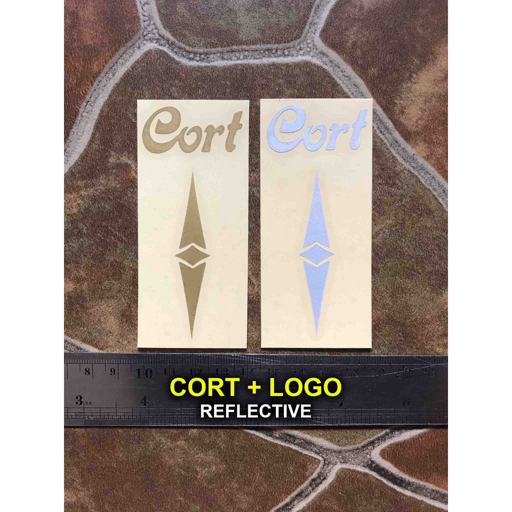 Pair Cort Sticker Logo Headstock Akustik Elektrik Folk Gitar Head stock Klasik Nylon String Bass Gui