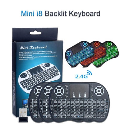 Mini i8 backlit Keyboard Wireless led Backlight Android Touchpad Mouse Tv Box