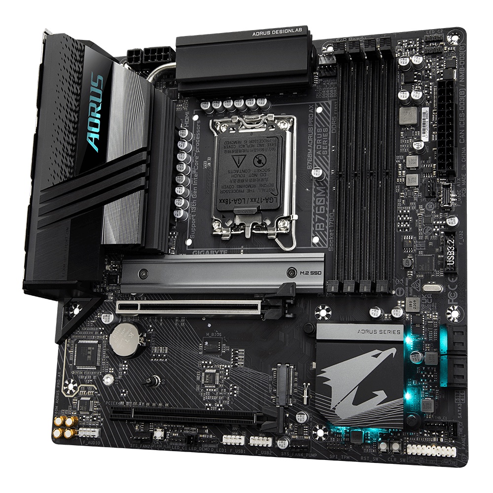 GIGABYTE B760M AORUS PRO AX DDR5 | MOTHERBOARD INTEL LGA1700 M ATX