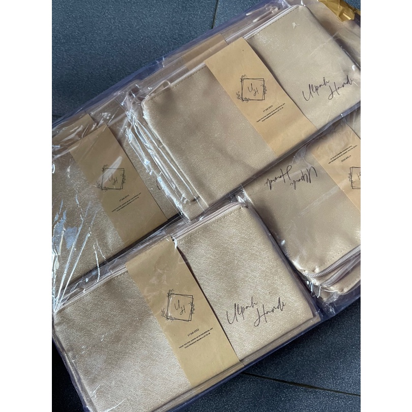 SOUVENIR POUCH PRADA METALIK / SOUVENIR PERNIKAHAN / SOUVENIR KANTOR / SOUVENIR HOTEL