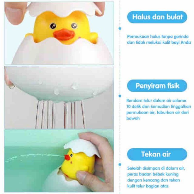 COD mainan mandi anak balita bayi batita bath toy toys telur penyemprot semprot air dino egg chick ayam penguin dinosaurus dinosaur swim pool play set gayung water spray hadiah kado ultah cewek cowok laki perempuan betah gift siraman siram gayung