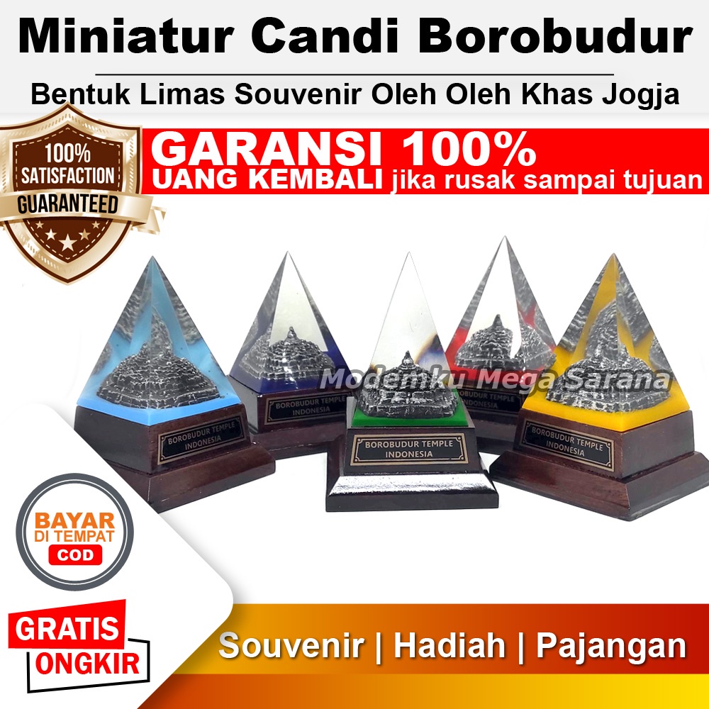 Souvenir Miniatur Candi Borobudur Temple Indonesia Limas Oleh Oleh Khas Jogja
