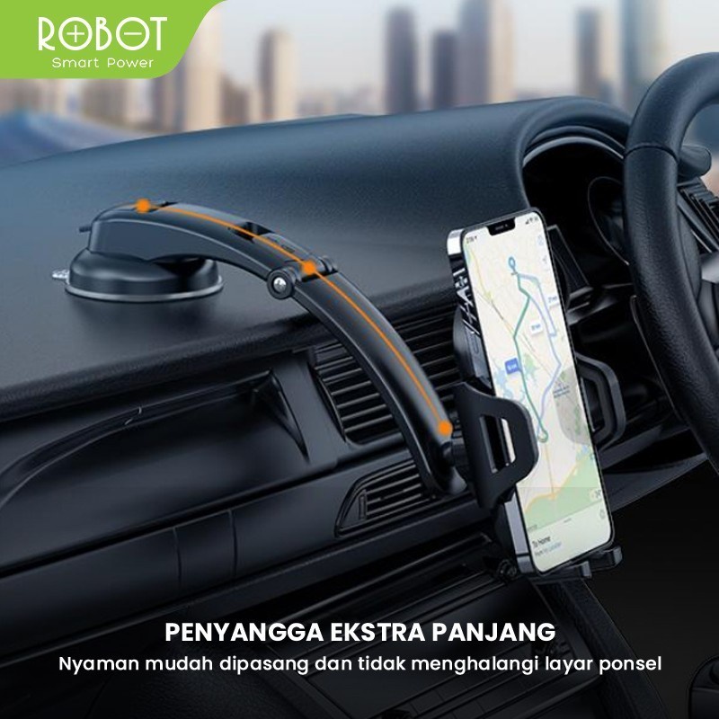 Robot RT-CH14 Dashboard Car Holder Automatic Lock Phone Holder ORI