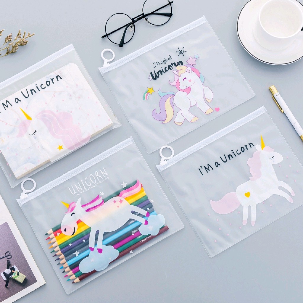 GP Tempat pensil model korea motif kartun bahan plastik transparant