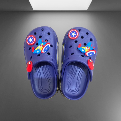 Sanlie Sandal Anak Model Bakpao Karakter kapten Amerika dengan Tali Pelindung Spiderman Anti Licin (Merk Dua Kaki) S230/231K