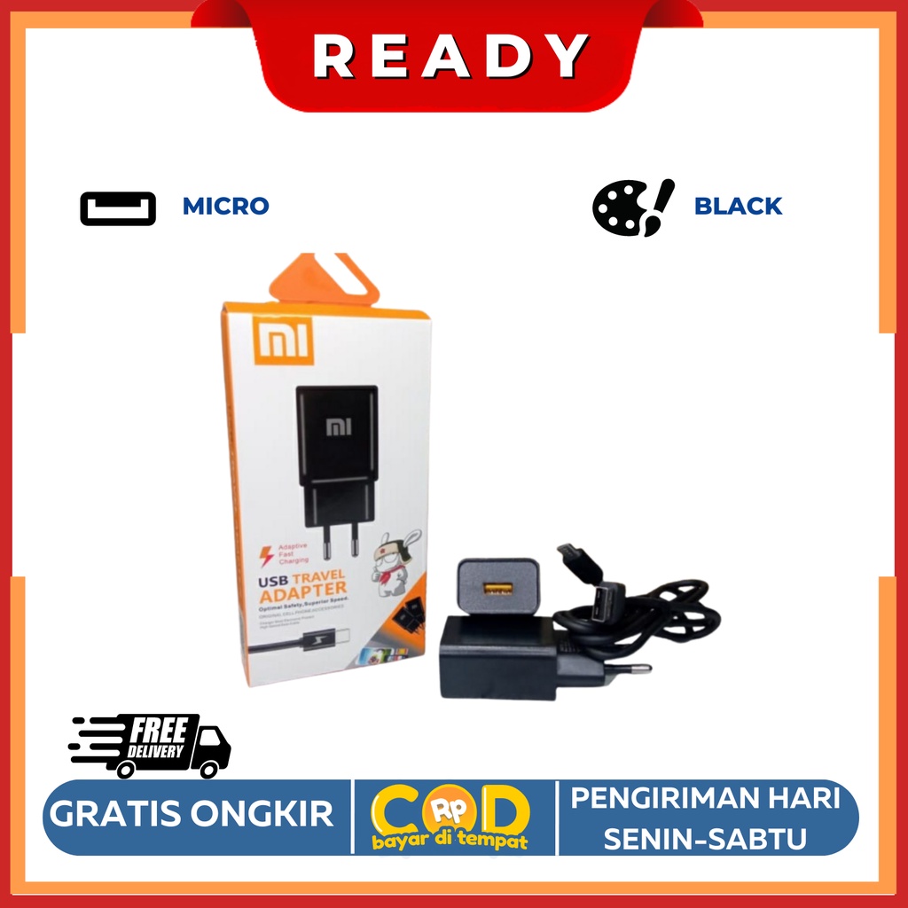 Charger Xiaomi Micro Original 100% Qualcomm 3.0 Fast Charging MDY-08-E1 -Hitam FC