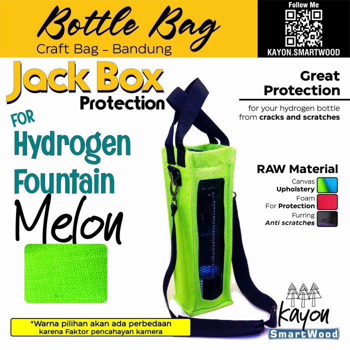 Terlaris Tas Fontain Fontaine Kayon Ft Hydrogen - Melon - Green Stabilo