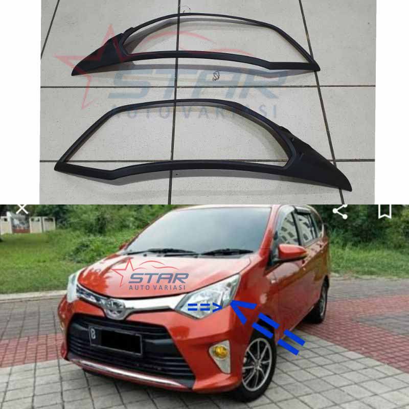 Garnish hitam doff lampu depan CALYA/SIGRA 2015-2018