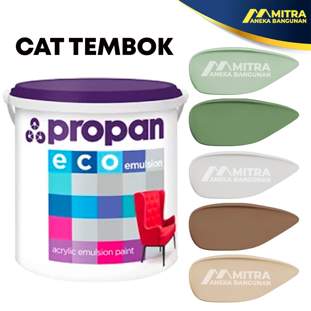 ECO EMULSION PROPAN 5 KG / CAT TEMBOK INTERIOR / SAGE GREEN COKLAT ABU