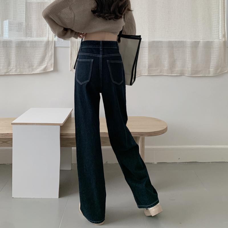 Celana Jeans Wanita Kekinian Korean Style Jeans Kulot Terbaru High Waist