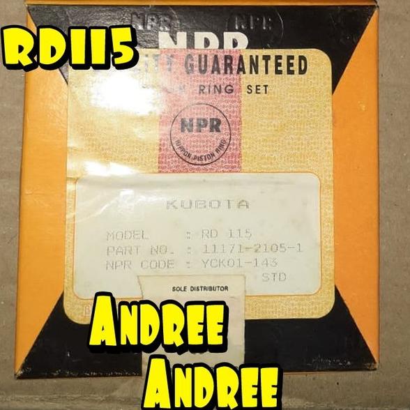 RD115 Ring Piston Seher mesin Kubota RD-115 RD 115