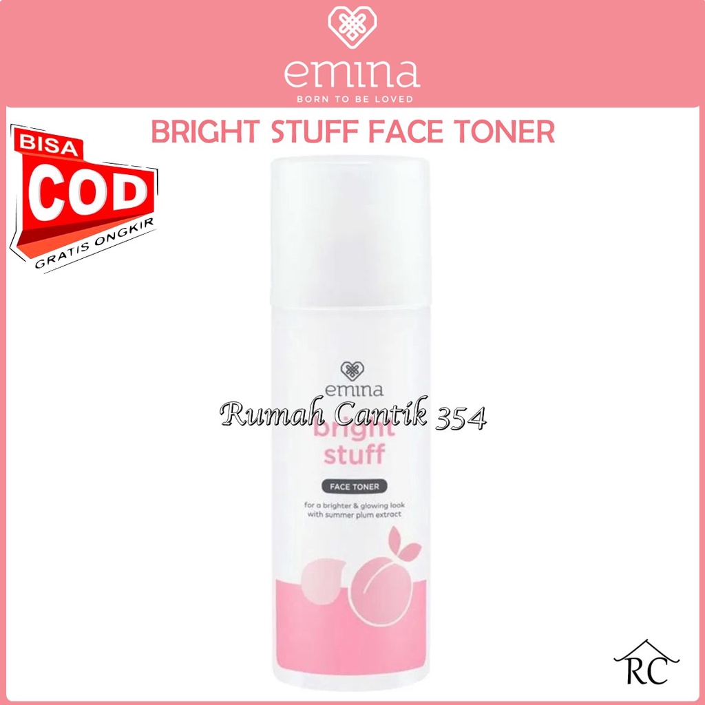 Emina Bright Stuff Face Toner 100ml Toner Wajah Cerah Glowing Anti Kusam RUMAH CANTIK