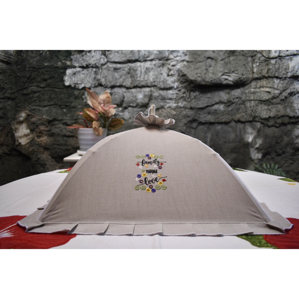TUDUNG SAJI LIPAT PERSEGI DISHCOVER - COKLAT FAMILY MEANS LOVE