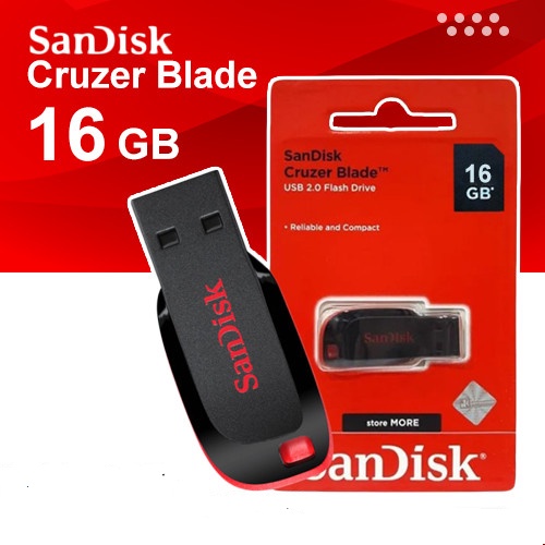 USB Flashdisk Sandisk Cruzer Blade 16GB Original