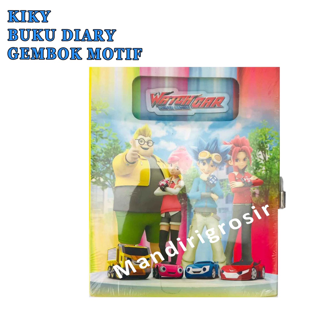 Buku Diary* Kiky* Buku dengan Gembok* Buku A5* 17x12 cm