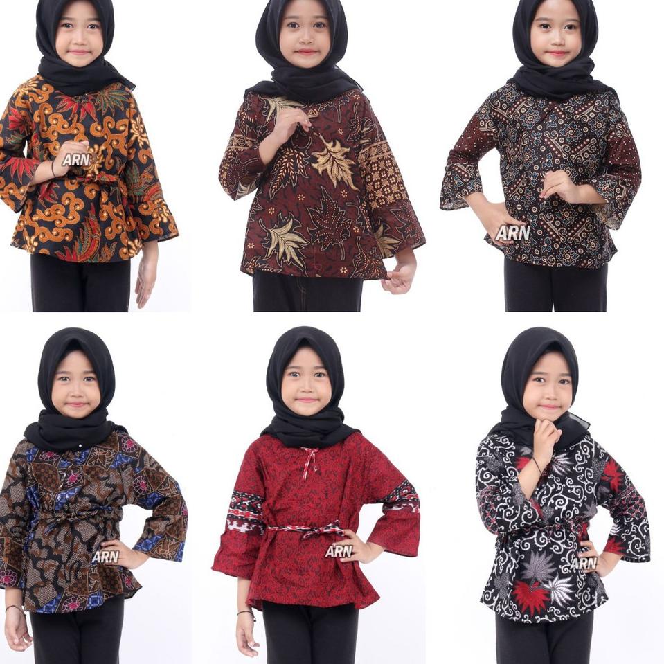 READY STOCK L35 BATIK ANAK || SERAGAM BATIK ANAK PRIA WANITA || BAJU BATIK ANAK ATASAN BATIK ANAK BA