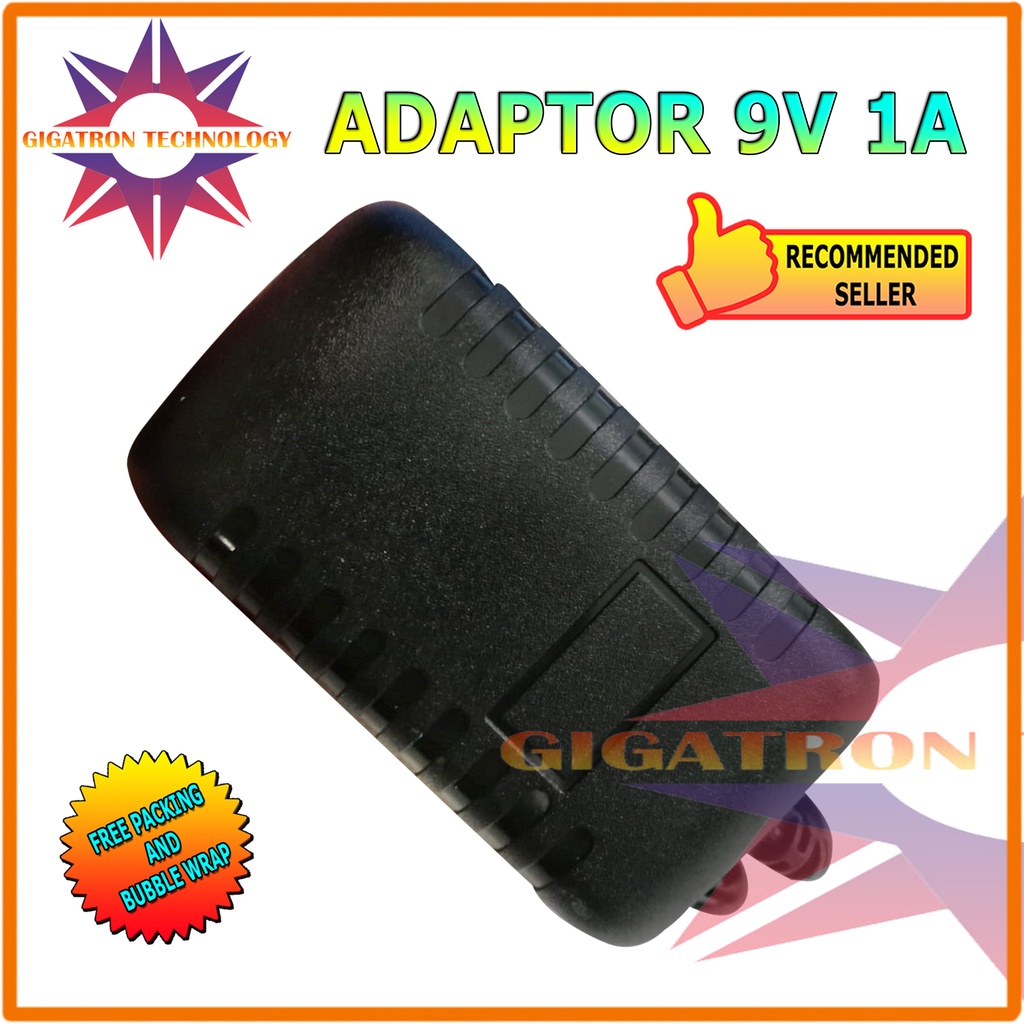 Adaptor DC 9V 1A Murni Switching Adapter Power Supply Charger 9 Volt 1 Ampere 5.5mm x 2.5mm / Ukuran Jack DC 5,5mm x 2,5mm