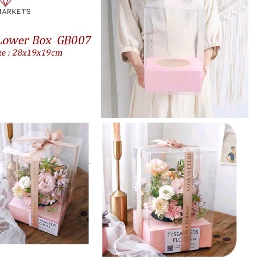

GROSIR Mika Flower Box - Soft Box - Kotak Bunga Transparan GB007 !