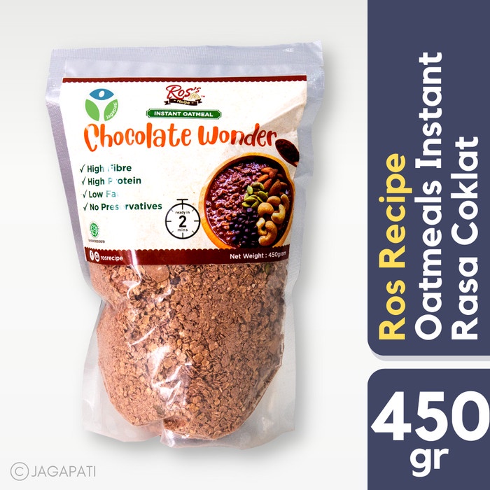 

[Ready Stock] Ros Recipe - Instant Oatmeal Chocolate Wonder 450gr - Makanan Sehat