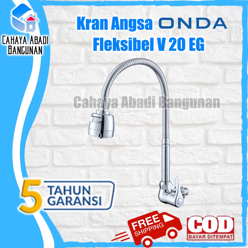 Kran Dapur Cuci Piring Angsa Tembok Fleksibel V 20 EG 1/2&quot; ONDA