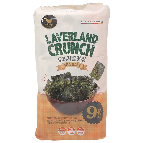 

Laverland Crunch Sea Salt Seaweed 9 X 4.5 g