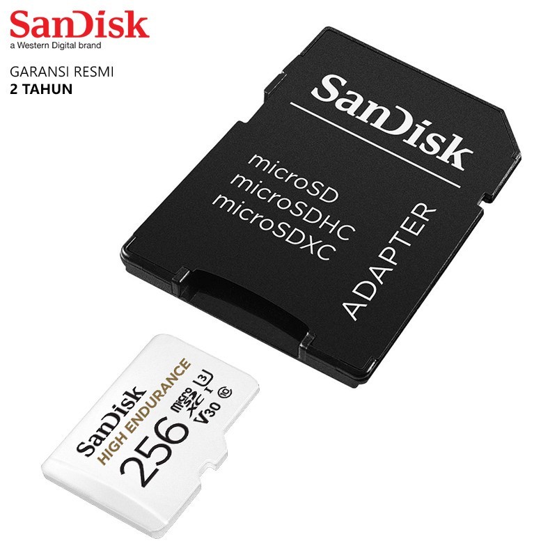 SanDisk High Endurance Video Monitoring Micro SD / MicroSD Card 256Gb