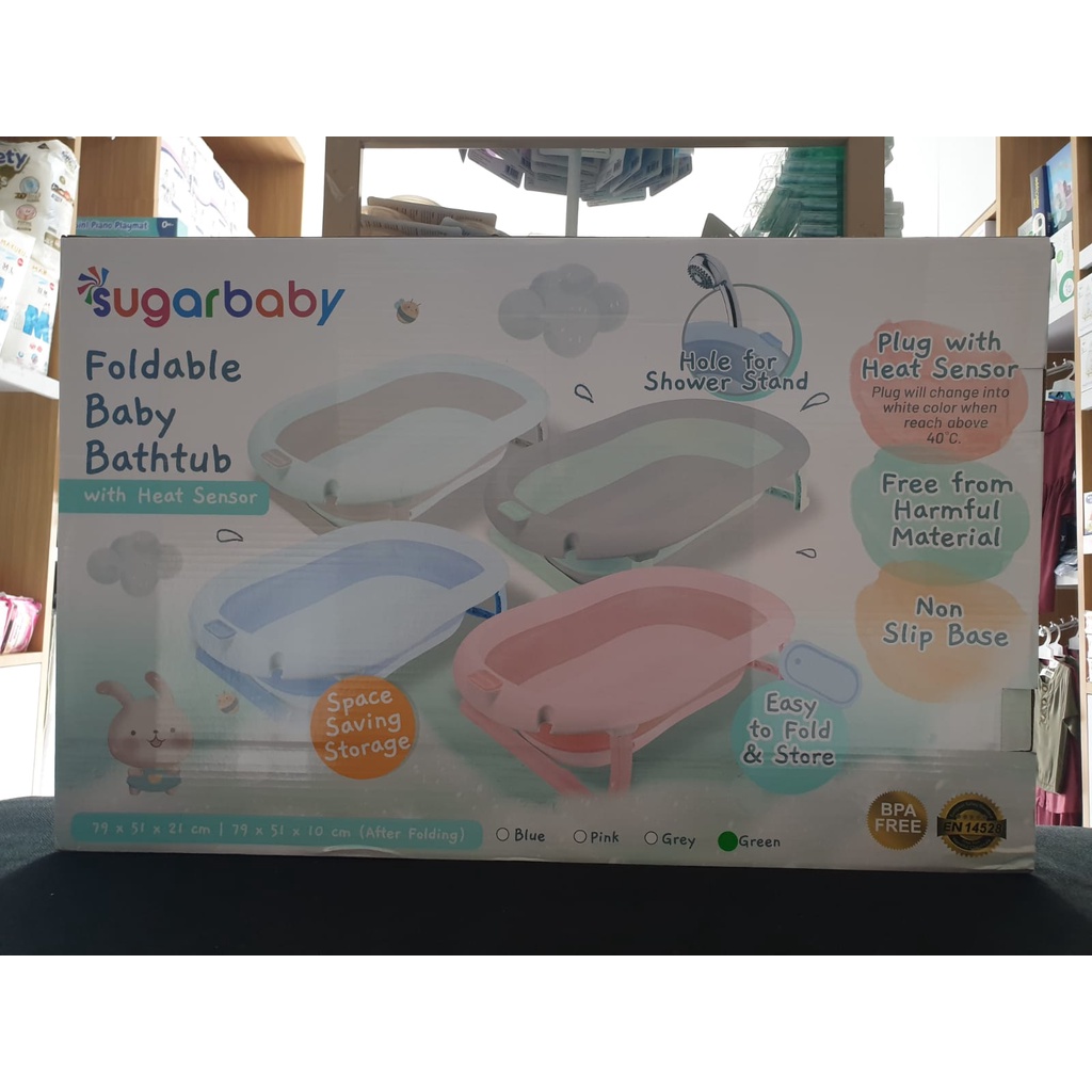 Sugar Baby Bathtub Foldable With Heat Sensor F76 Bak Mandi Bayi