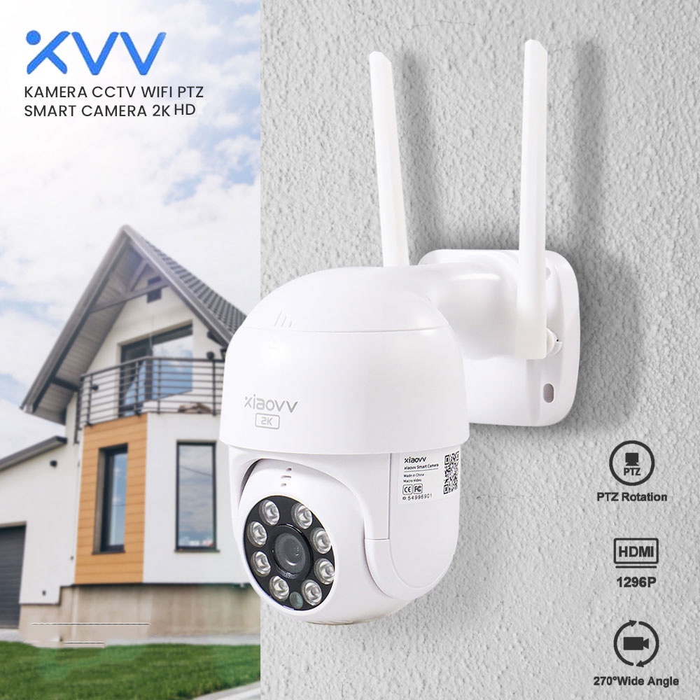 Xiaovv Kamera CCTV WiFi PTZ Smart Camera 2K HD - P1 - White