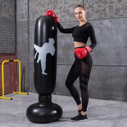 Samsak Tinju Pompa Inflatable Boxing Training Target 160CM - VK160 - Black