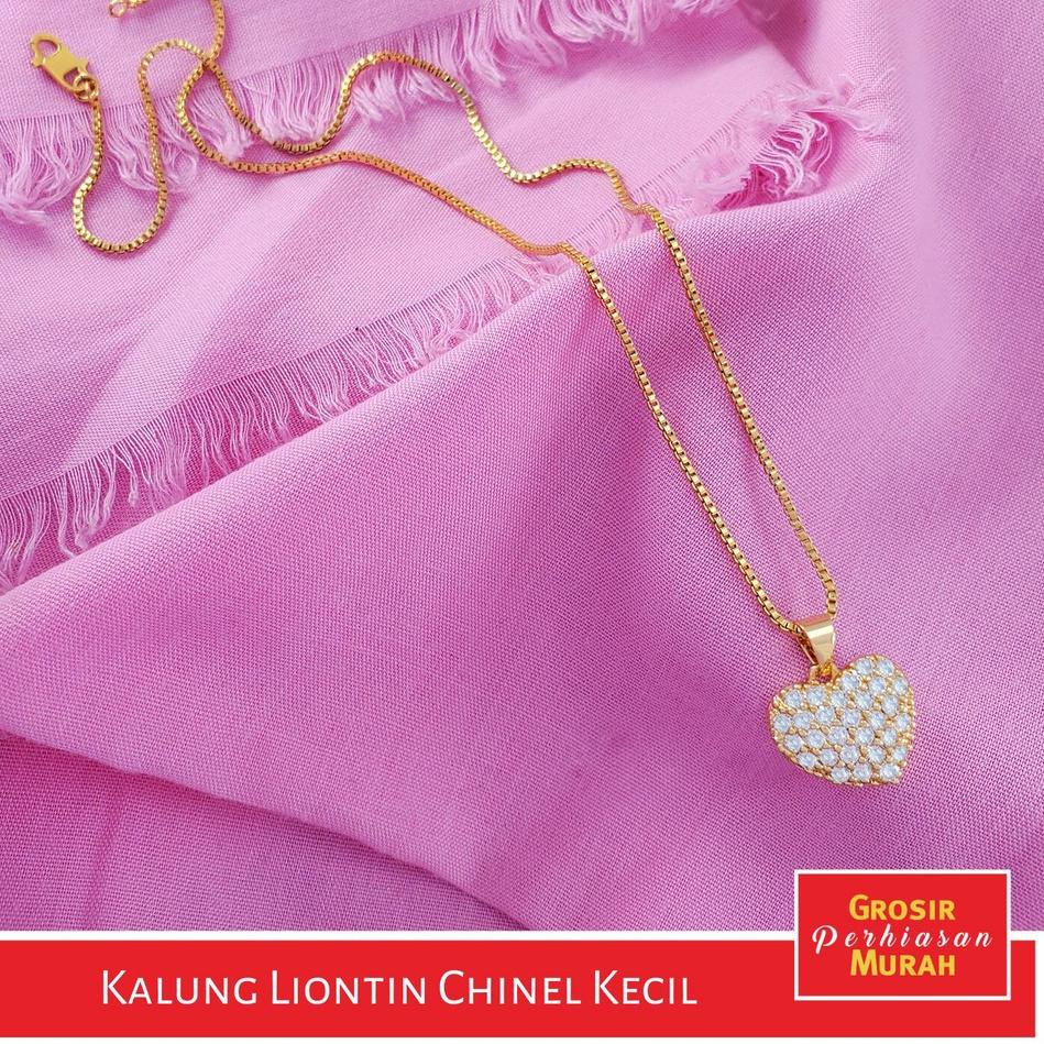 Limited6.6 Kalung dan Liontin Love Kecil Lapis Emas 18k 457✧