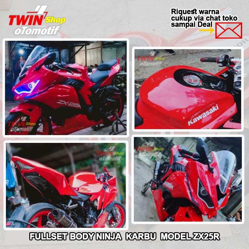 NINJA KARBU BODY NINJA KARBU MODEL ZX25R BODY FAIRING NINJA KARBU BODY BELAKANG NINJA ZX25R UNTUK NI