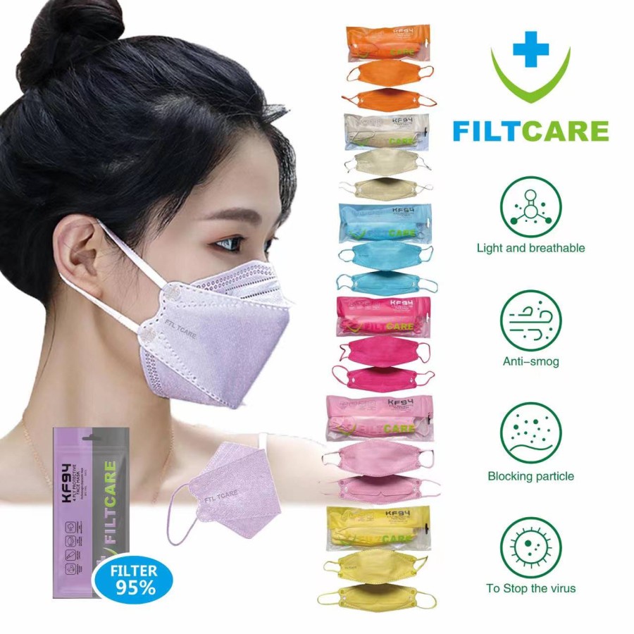FILTCARE Masker KF94 Korea 4 ply Premium isi 10 pcs High Quality