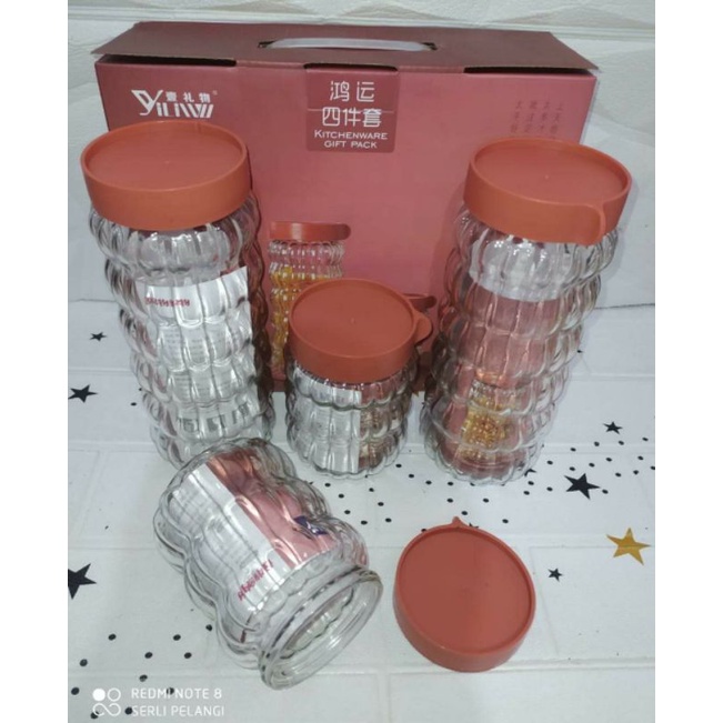 Toples Kaca/Toples Set Yiliw/Toples Kaca kitchen ware giftpack/Toples kaca/Toples