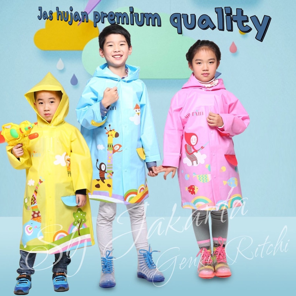 JAS HUJAN ANAK PREMIUM / CHILDREN RAINCOAT KARIKATUR KARAKTER