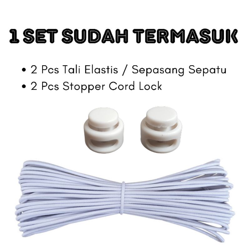 Tali Sepatu Karet Elastis Minimalis | Elastic Shoe Laces Premium