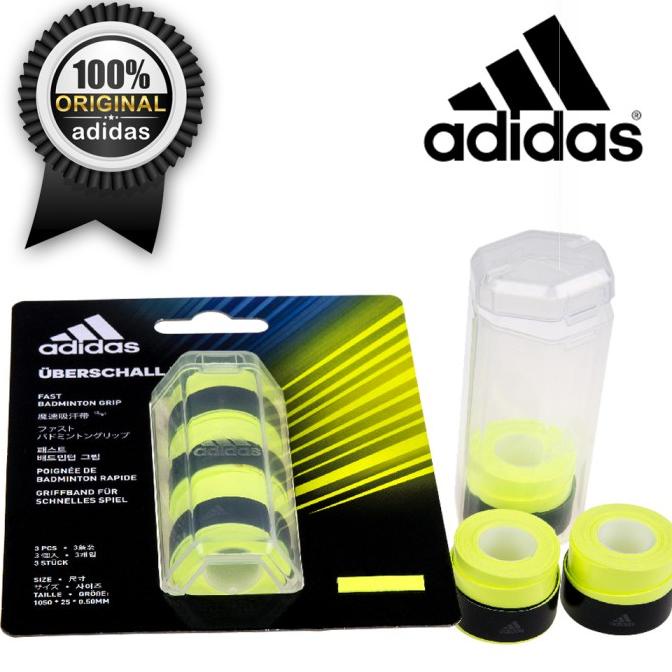 Grip Raket Badminton / Tenis Adidas uberschall Solar Yellow isi 3 bh