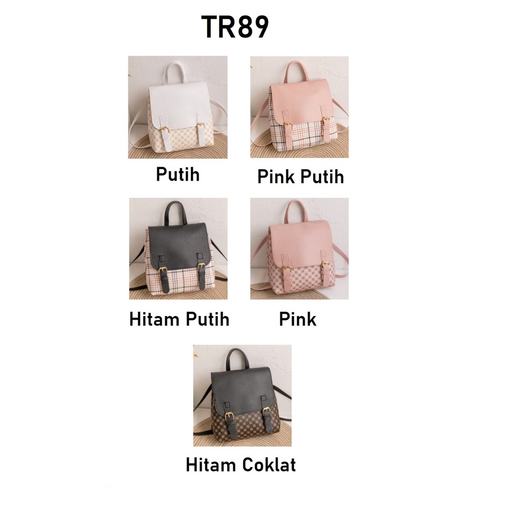 TR89 Tas Ransel Wanita Tas Ransel Kerja Tas Ransel Korea Import