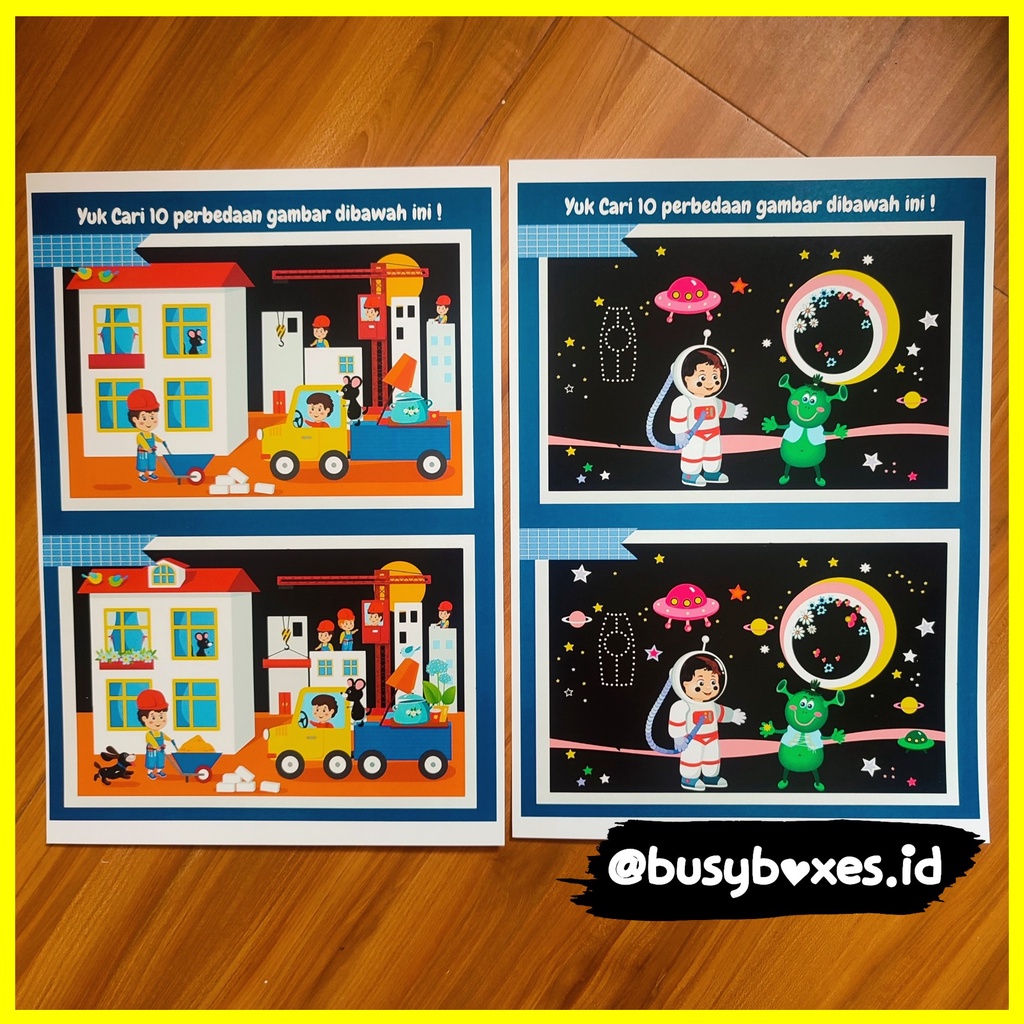 [busyboxes.id] Mainan Edukasi Wipe And Clean mencari obyek montessori i spy seri  aktivitas anak