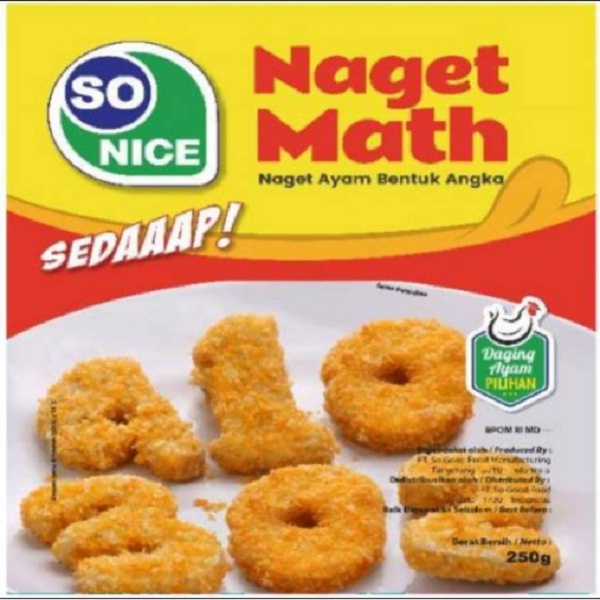 CHICKEN NUGGET MATH SO NICE SEDAAAP 250GR NAGET AYAM BENTUK ANGKA