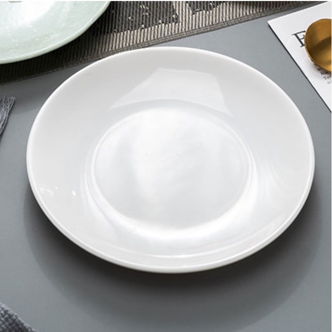 Piring Plastik Melamine Dish Plate 11 Inch - DS-028-11 - White