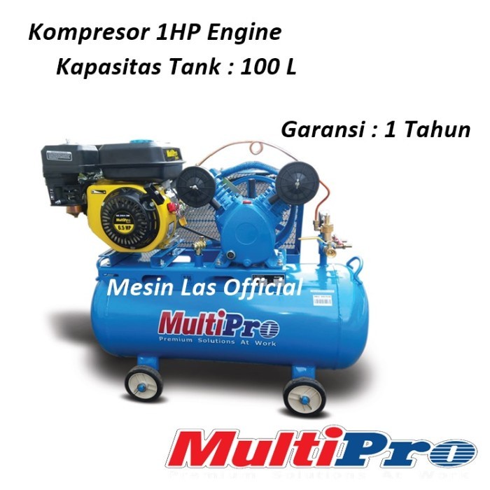 Kompresor 1 HP Multipro VBCE 100/100 Kompresor Udara 1HP ( Engine )