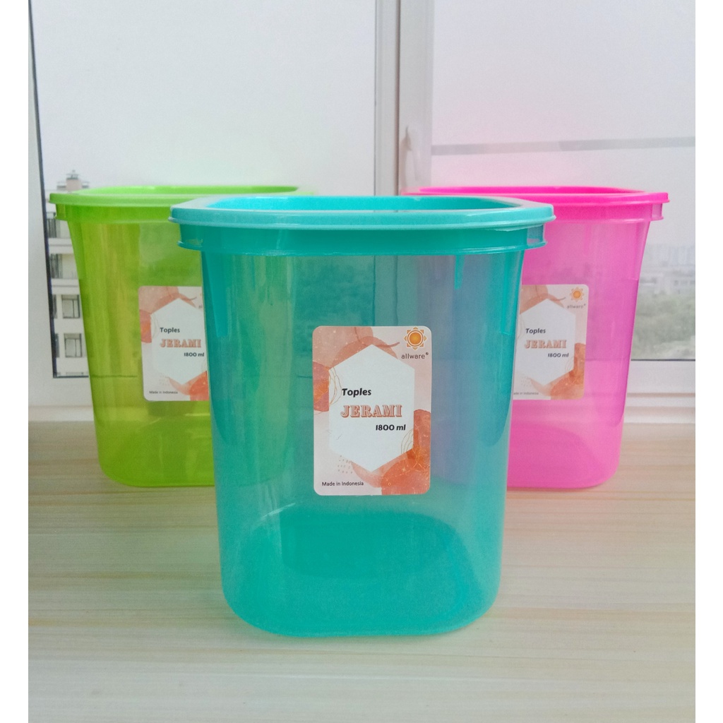 promo 3 pcs Toples snack kue lebaran ukuran 1800.mili Multi warna BPA FREE Food Grade